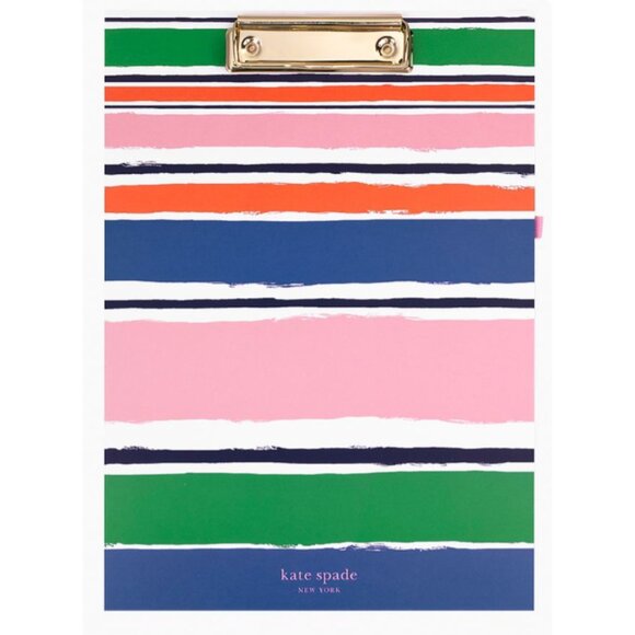 Kate Spade New York Ocean Stripe Clipboard Folio NWT - Picture 1 of 7